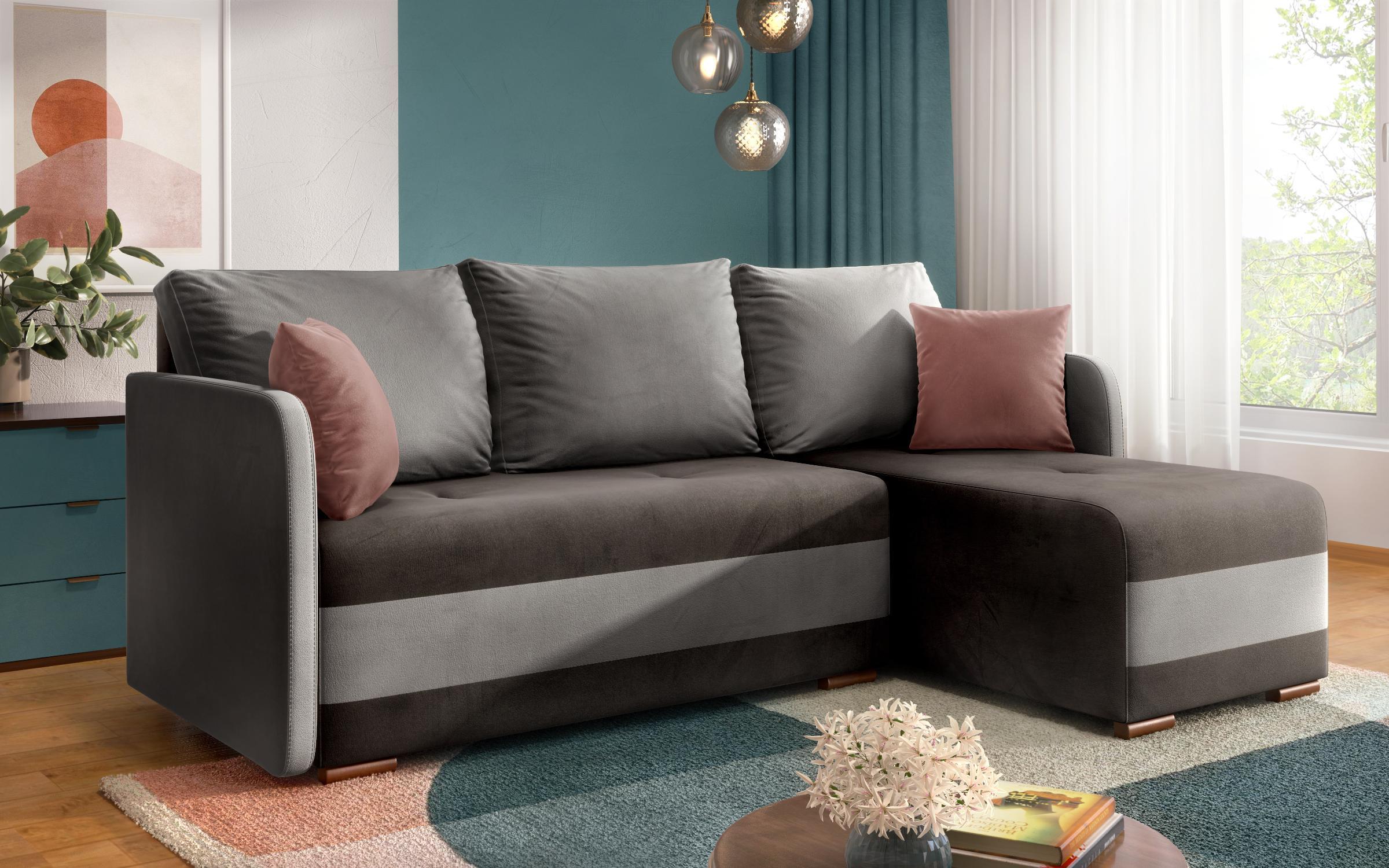 Coltar extensibil Alexa, grafit + gri +roz  3